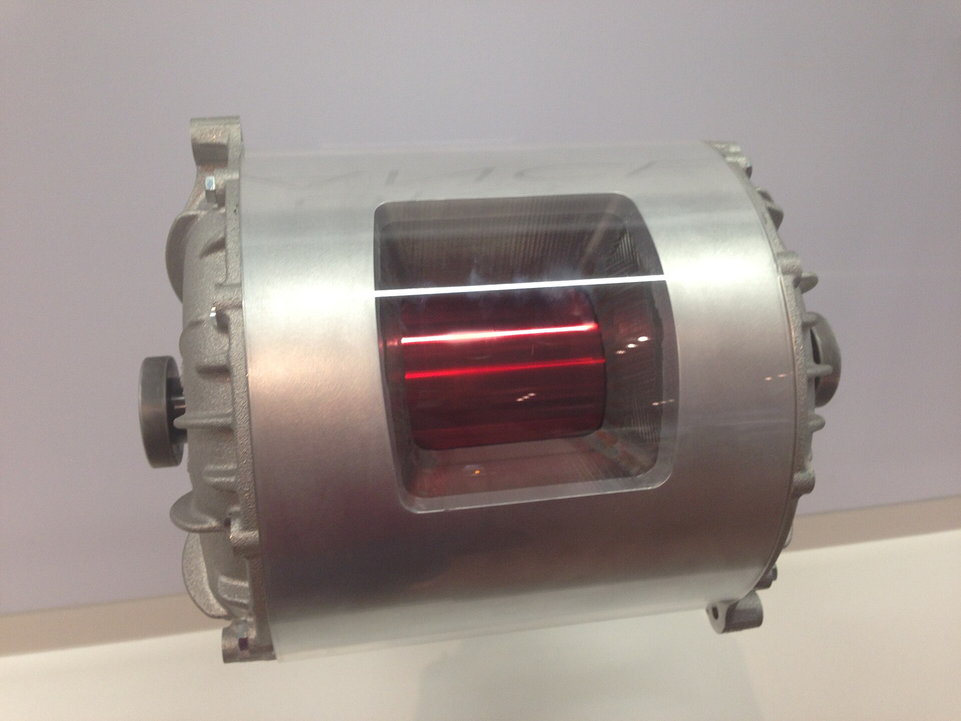 Cutaway of a Tesla Model S drive motor